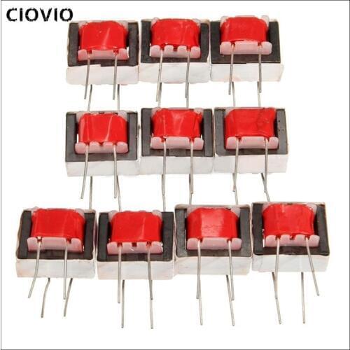 20pcs Red Nickel Alloy Audio Transformers 600:600 Ohm Europe 1:1 EI14 High Efficiency Isolation Transformers