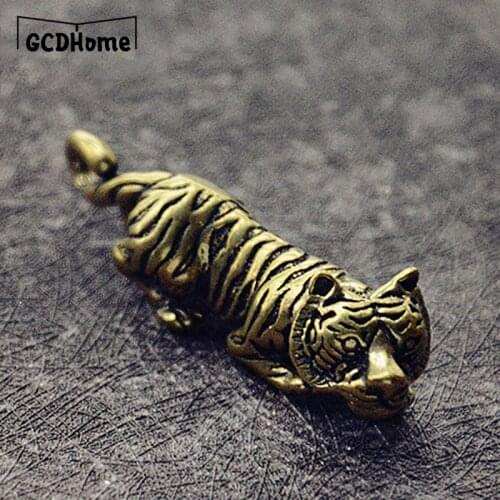 2022 1PC Brass Animal Statue Ornament Chinese Zodiac Tiger Office Desk Home Decor