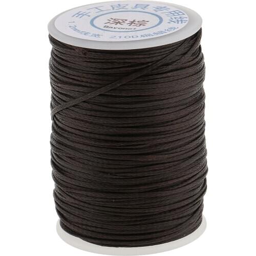70 Meters Flat Line Waxed Thread Cord for DIY Handcraft Stitching Leather Crafts Thread Sewing Line