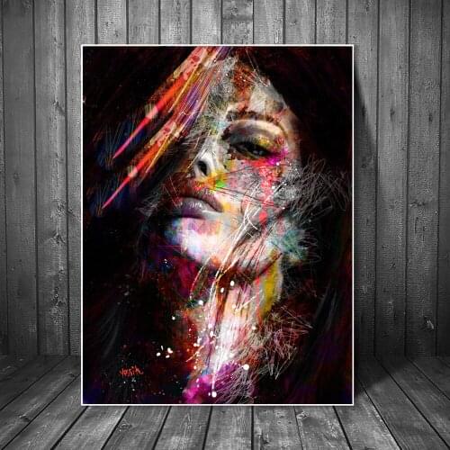 Abstract Graffiti Art Wall Paintings Print On Canvas Pop Art Canvas Prints Modern Girls Oil Paintings For Living Room Wall Decor