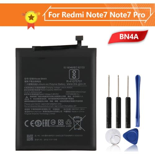 Xiao Mi Xiaomi BN4A Phone Battery For Xiao mi Redmi Note7 Pro Note 7 M1901F7C 4000mAh BN4A Original Replacement Battery + Tool