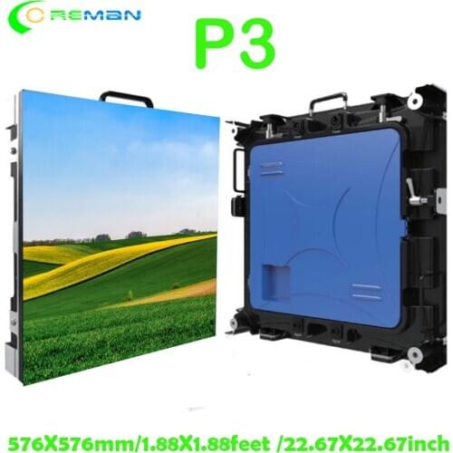 P3.91mm P3 Rental Indoor LED Video Wall Full Color Stage LED Display Screen 500x500 576x576 led video wall kit