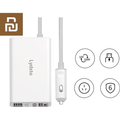 Xiaomi Youpin Car Inverter Standard 12V To 220V 100W High Power Output Five-Hole Socket Inversor De Coche