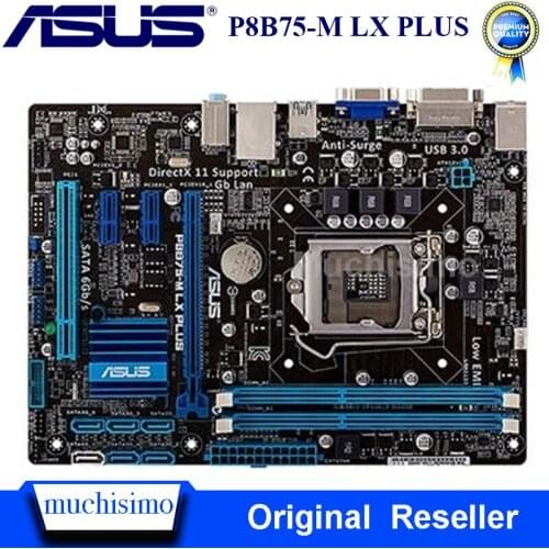 Used LGA1155 DDR3 Asus P8B75-M LX PLUS Motherbaord PCI-E 3.0 Intel B75 Original Desktop Asus B75 Mainboard P8B75-M LX PLUS