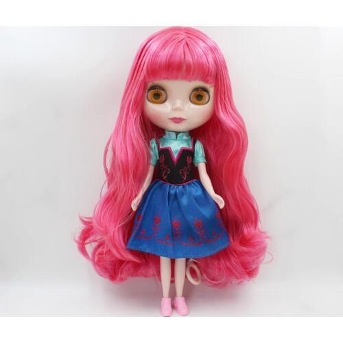 Free Shipping big discount RBL-542 DIY Nude Blyth doll birthday gift for girl 4colour big eye doll with beautiful Hair cute toy