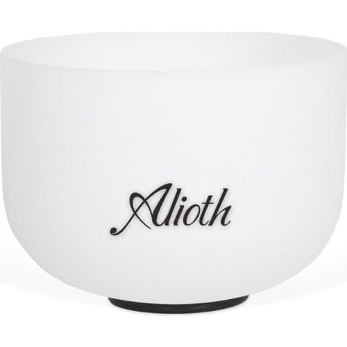 10 Inch 432Hz/Perfect Pitch Frosted Crystal Singing Bowl F# Note for High Thymus Chakra Use in Yoga/Meditation/Sound Therapy