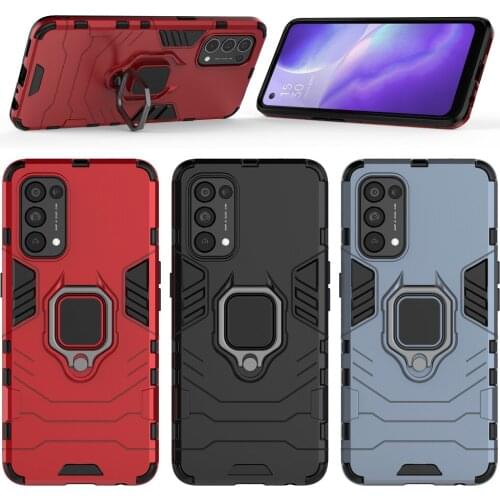 For OPPO Realme 7i 7 X7 Pro F17 Pro A73 4G A93 Case Ring Holder Rugger Armor Hard Case For OPPO Reno 5 Pro Reno 4 Pro 4G