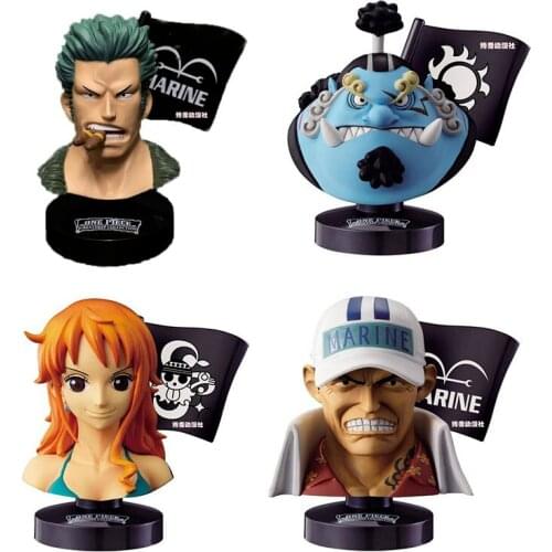 Bandai Original ONE PIECE Version Anime Figures Japanese Portrait PVC Action Figure Collections Model Dolls Toys Kids Gifts