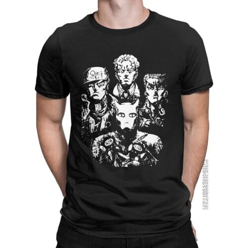 Rivalry Rapsody Men T Shirt JoJo Bizarre Adventure Leisure Tees Classic Round Neck T-Shirt 100% Cotton Big Size Clothes