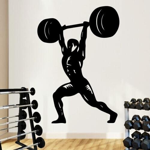 DIY Art Fitness Man Home Decor Vinyl Wall Stickers For Fitness Room Waterproof Wall Decals Diy Home Decoration Accessories