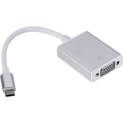 Type C to Female VGA Adapter Cable USBC USB3.1 to VGA Adapter for Macbook 12 inch Chromebook Pixel Lumia 950XL Hot Sale