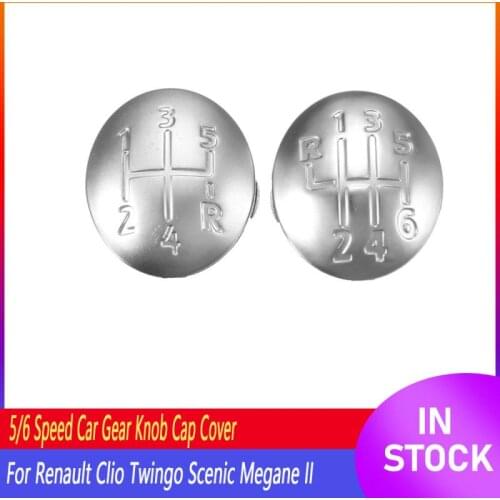 5/6 Speed Car Gear Knob Cap Cover Shift Lever Head Cover For Renault Clio Twingo Scenic Megane II 1996-2011 Plastic