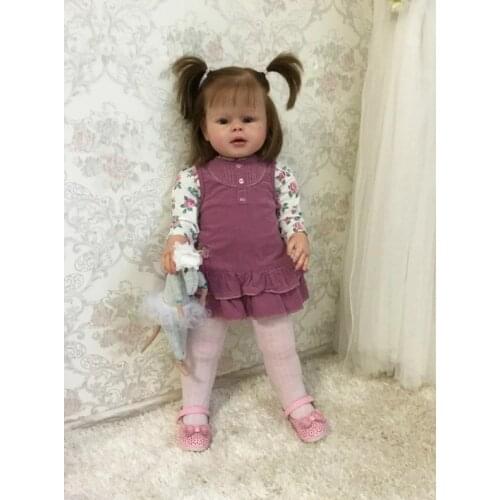NPK 28Inch Reborn Doll Kit Peggy Huge Baby Toddler with Straight Leg Standing Doll fresh color Unassembled Kit