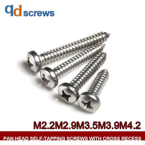 M2.2M2.9M3.5M3.9M4.2 common stainless steel cross Phillips round Pan head Self-tapping screw GB845 DIN7981 ISO 7049