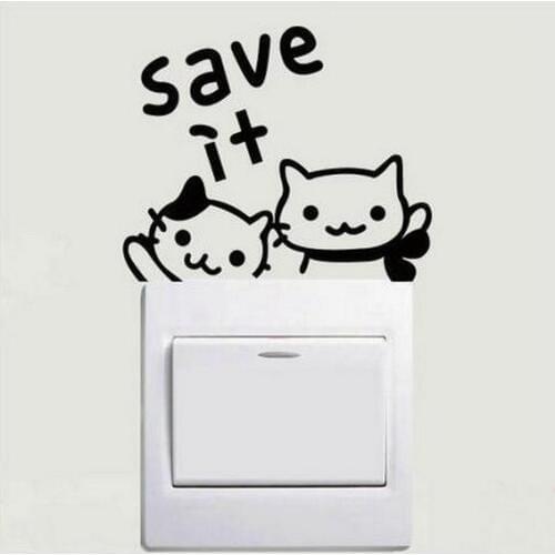 Lovely Cats Animals Silhouette For Switch Or Laptop Window Wall Decal Wall Posters Removable Adhesives Mural Vinyl StickerS-876