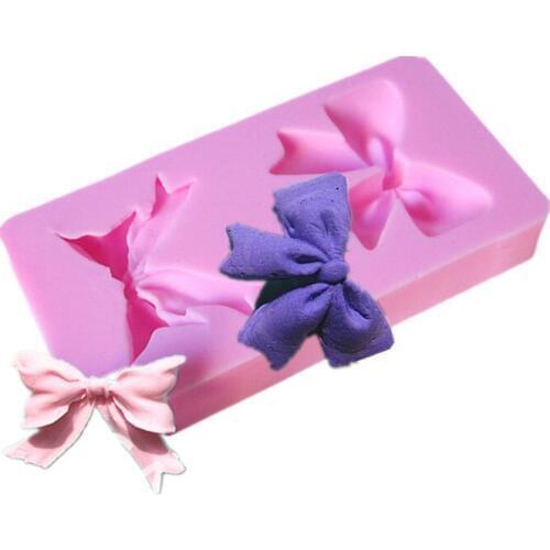 New evening dress knot silicone mold Bow chocolate tool Cake lace decoration Cake Baking Tools