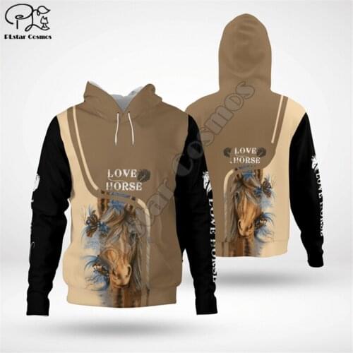 PLstar Cosmos Newest Beautiful Horse 3D Print Hoodies Casual Men/Women Zipper Hooded Funny Animal Unisex Brand Streetwear H1