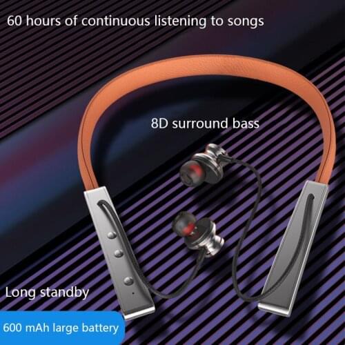 New Neckband Wireless Bluetooth Headset 5.1 Long Standby Sports Bluetooth Earplugs Fever-grade Sound Quality Bluetooth Headset