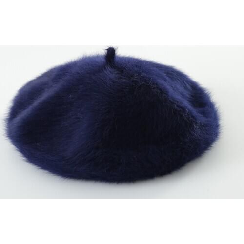Fall/winter new rabbit fur berets painter hat ladies warm thick rabbit fur hat