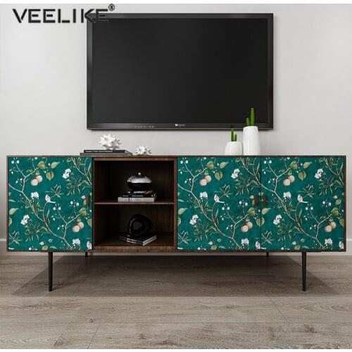 Floral Patterned Wallpaper Self Adhesive Non Woven Wall Stickers European Classical Style Bedroom Living Room Decorative Walls