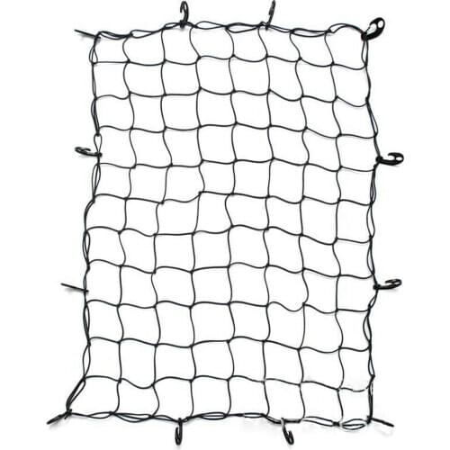 Car SUV Roof Elastic String Rack Mesh Storage Cage Luggage Net 120x90CM Black RV Camper Trailer Exterior Organizer Accessories