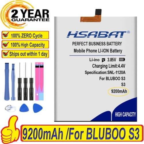 Top Brand 100% New 9200mAh Battery for BLUBOO S3 Batteries + free gfit