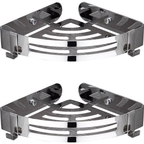 Punch-free 304 Stainless Steel Triangle Basket Bathroom Corner Rack Toilet To Hold Pendant Toilet Rack for Bathroom Accessories