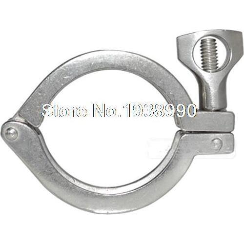 2" Tri Clamp Clover 304 Stainless Steel Heavy Duty Fits TriClamp Ferrule OD 64MM
