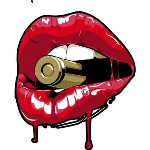 Creative Personality Red Lips Bullet PVC Car Decal Sticker Decoration Stationery DIY Ablum Diary Scrapbooking