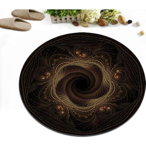 Rotate Dots Abstract Indoor Round Living Room Floor Area Rugs Childrens Room Cushion Bathroom Non-Slip Carpets Study Door Mat