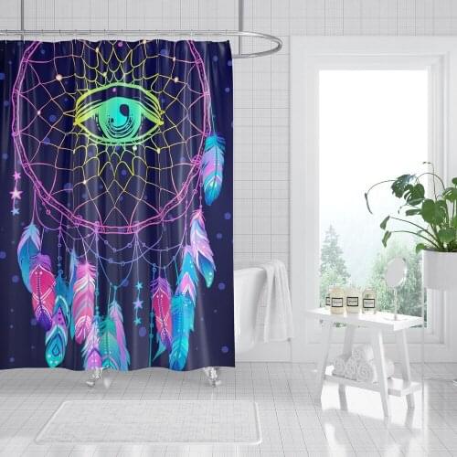 3D Dreamcatcher Waterproof Shower Curtains Polyester Frabic Bathtub Bedroom Curtains Nordic Home Decoration