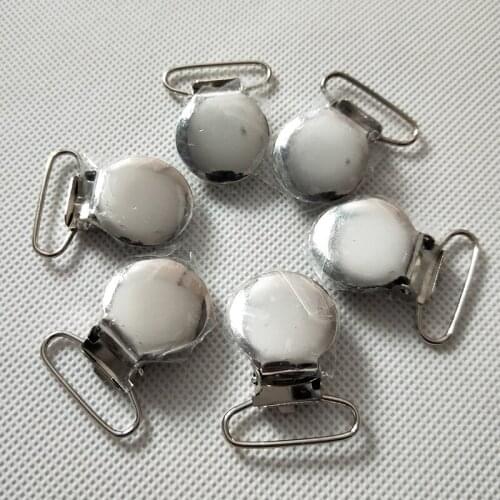 10 pcs/lot Baby Silver Pacifier Clips Solid Color Metal Kids Nipple Dummy Clip Soother Clasps Pacifiers Holder Accessories