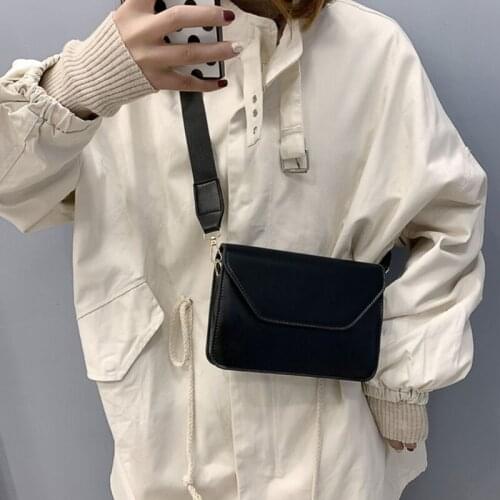 Women Solid Color Shoulder Bag Faux Leather Crossbody Handbag Clutch Small Purse