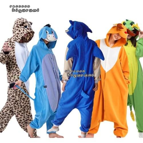 Extra Large180-200cm Animal Hedgehog Pajamas Female Cartoon Onesies Adults Fox Cosplay Costume Raccoon Kigurumi Kids Unicorn