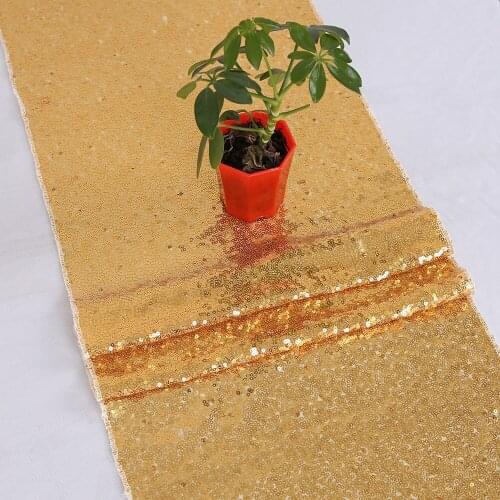 1pcs Modern Sparkly Rose Gold Sequin Table Runners for Weddings Party Birthday Christmas Cloth Decor Home Tea Table Runner Cover