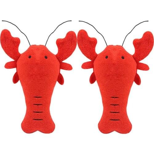 2PCS Dog Toys Interactive Crab Lobster Design Bite Resistant Puppy Squeaky Toy Plush Pet Toy Dog Doggy Chewing Toy для собак
