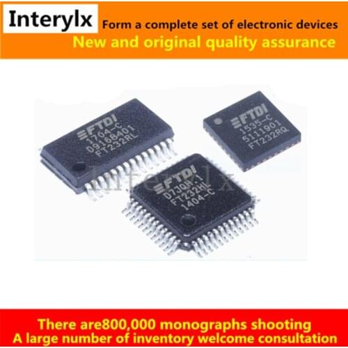 2Pcs FT232HL LQFP-48 FT232RL SSOP-28 FT232RQ QFN-32 USB Conversion Interface Chip IC Can Match BOM List