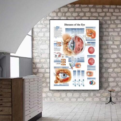 Human Ear Anatomy Eye Teeth Anatomical Charts Posters Details Canvas Wall Pictures For Medical Education Office Home Decor