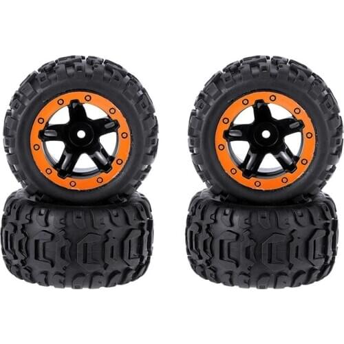 4PCS Tires & Wheels Rims Remote Control Cars Accessories for HBX 16889 1/16 RC Car Vehicles Spare Parts M16038