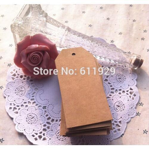 Free shipping 300 pcs a lot 4.5x9.5cm shape cutting kraft paper tags/garment hang tag/gift decorated card/DIY festival cards