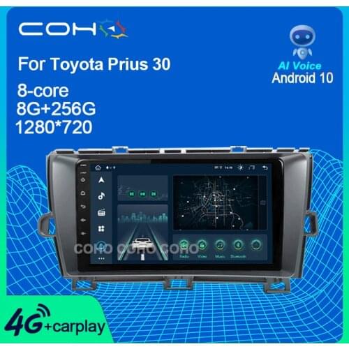 COHO For TOYOTA Prius 30 Android 10.0 octa core 6+128G Car Multimedia Player Stereo Receiver Radio