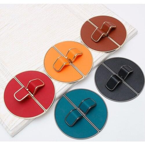 European Drawer Small Handle Retro Wardrobe Shoes Cabinet Door Simple Zinc Alloy Handle Creative Fashion Leather Handle