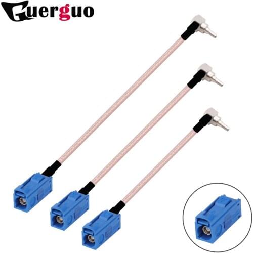 GPS Antenna Extension Cable Adapter Fakra C female jack to CRC9 Right Angle Male Pigtail Adapter RG316 15cm /30cm/50cm