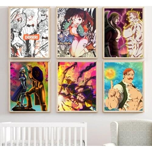 Seven Deadly Sins Purity of Derieri Titan Diane Meliodas Escanor Demon King Picture Wall Decor,8 x 10 Inches,No Frame
