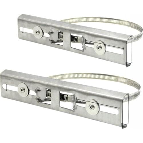 Surveillance CCTV Camera Ceiling/Wall Mounting Bracket Fixture Bracket Road Pole Outdoor Iron Plate Support with Hoop 25 30 40CM