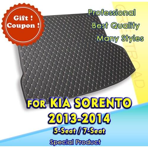 Car Trunk Mat For KIA Sorento Five Seat/Seven Seats 2013 2014 Cargo Liner Carpet Interior Accessories Cover