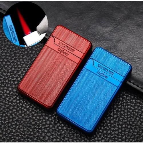 Square Mini Torch Jet Lighters Portable Metal Butane Gas Lighter Windproof Cigarette Cigar Lighter Gadgets For Men