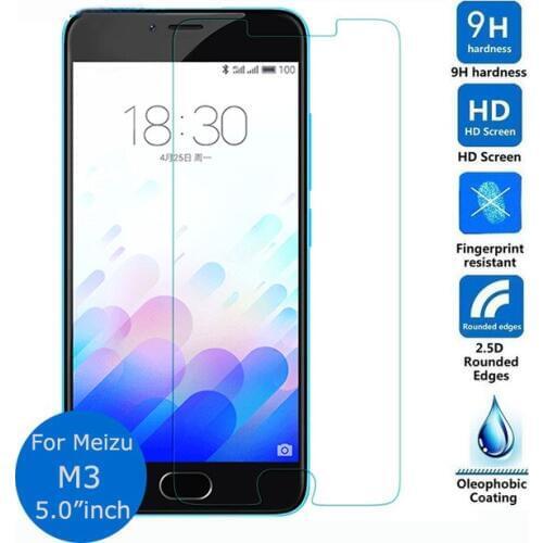 Mezu M3 Tempered Glass 9H Original Protective Film Explosion-proof Screen Protector for Blue Charm 3 M3mini 5.0 inch