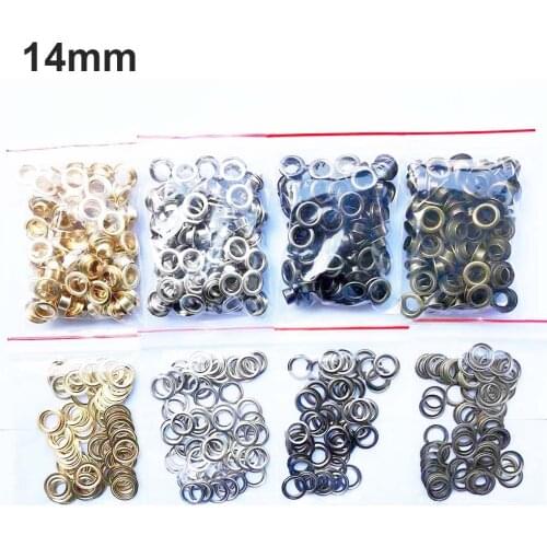 New 30Sets 14MM Eyelet with Washer Leather Craft Repair Grommet Round Eye Rings For Shoes Bag Clothing Leather Belt Hat
