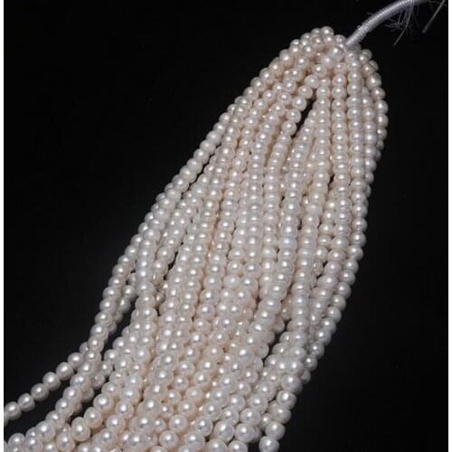 Jewelry Wholesale DIY pearl necklace natural fresh water pearl 9-10mm four side light handmade bead beads